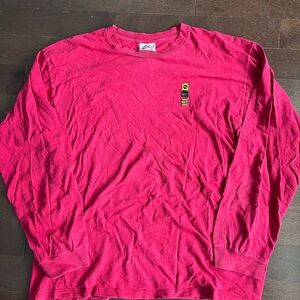 Vintage Nike 90’s Distressed Embroidered Longsleeve Crew Shirt Swoosh Logo Sz L